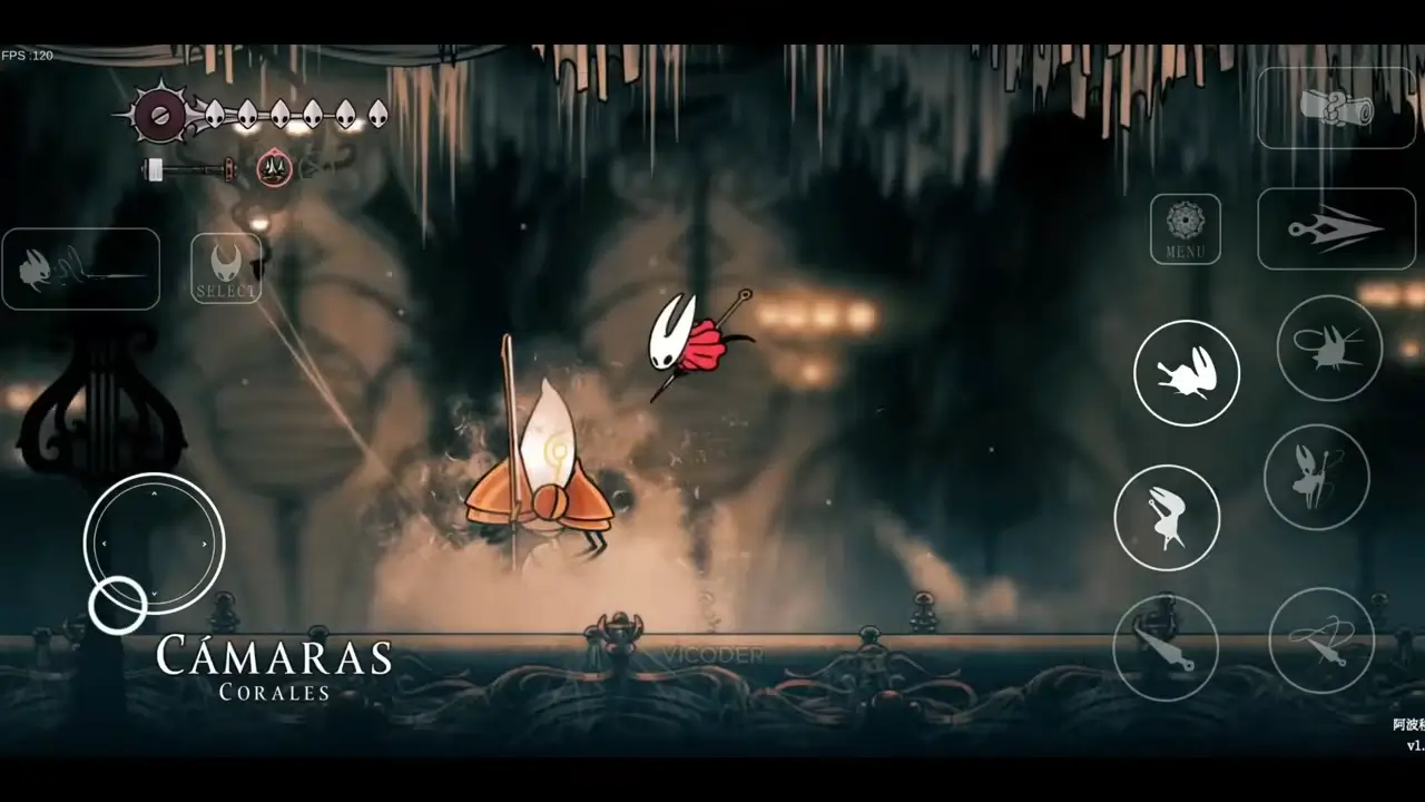 Hollow Knight Silksong APK - Combat de boss épique contre Cambras sur Android mobile